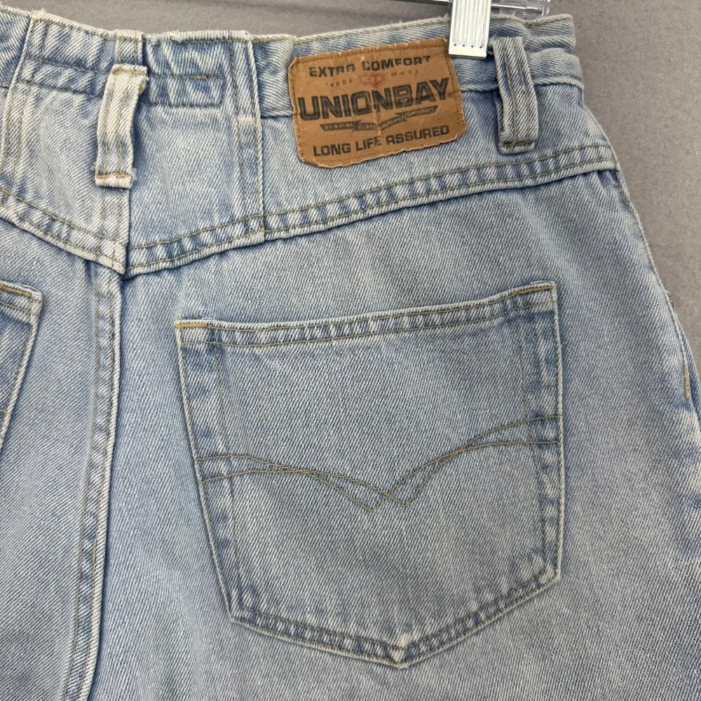 90s Unionbay High Waist Mom Jeans Light Wash Denim Womens Size 13 Grunge‎ VTG